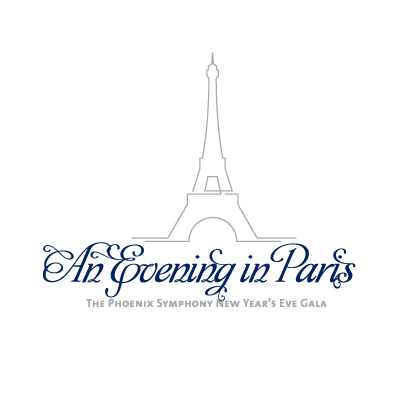 Phoenix Symphony, An Evening In Paris Logo Design