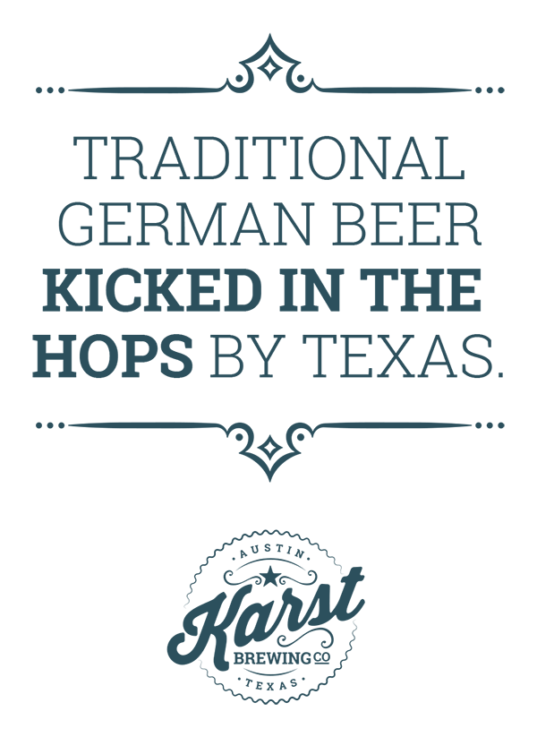Karst Brewing Company advertising, Austin, Texas