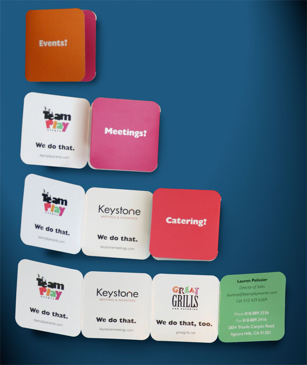 Team Play Events Business Card Design