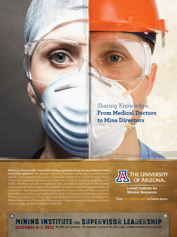 University of Arizona Lowell Institute of Mineral Research Ad Design